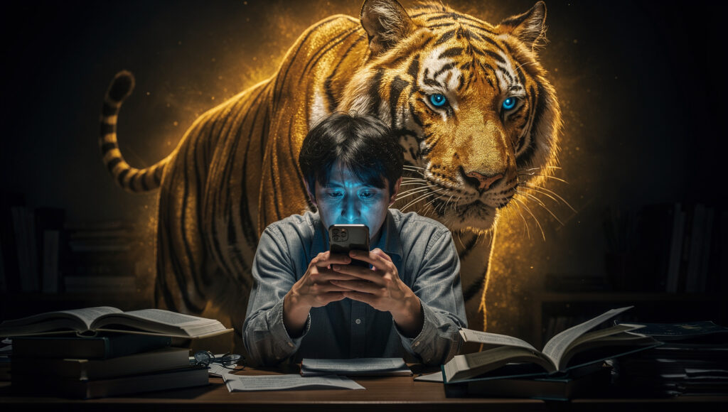 デジタルデトックスをずっと見てたゴールドタイガー
