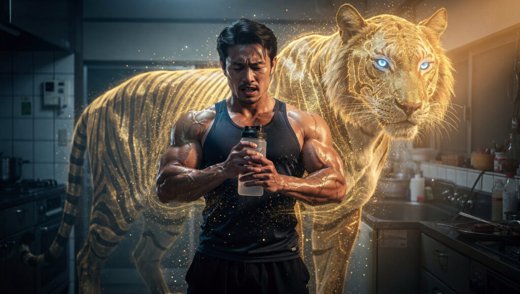 ワークアウトをずっと見てたゴールドタイガー