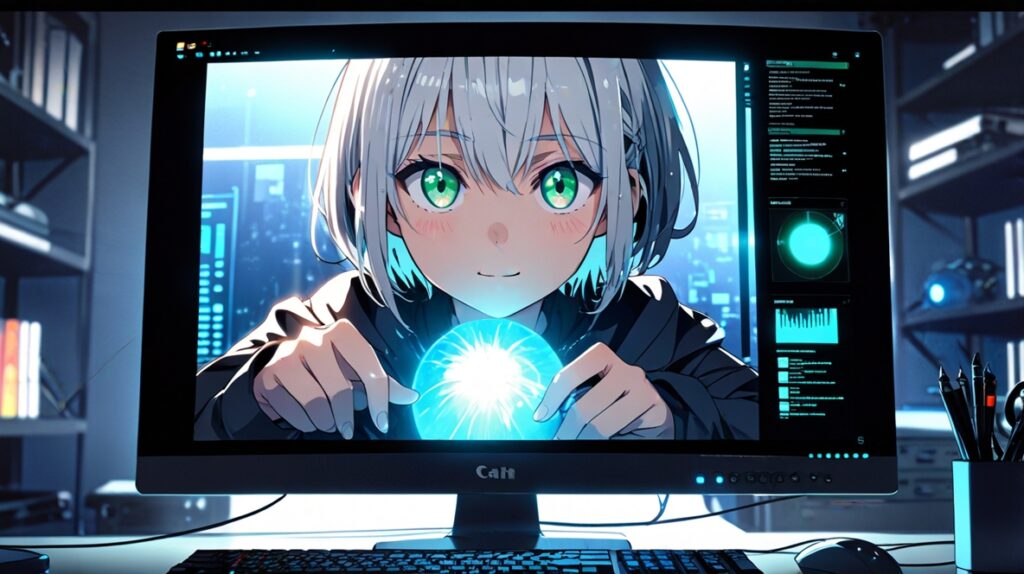 画面の中の新玉ネギ