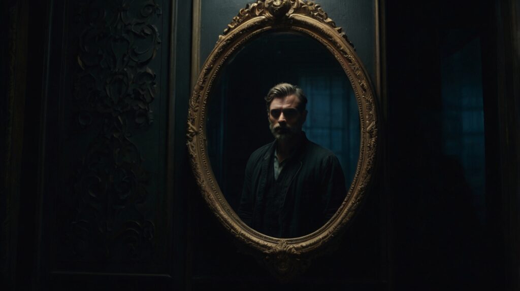 鏡に映った自分