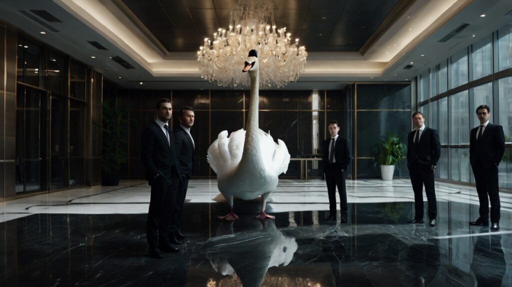 社員と見せかけて白鳥