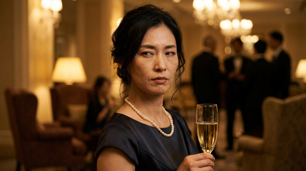 値踏みする女性