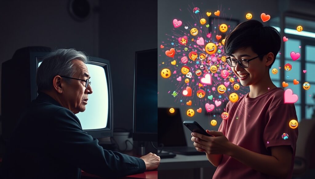 テキストの世代間ギャップ