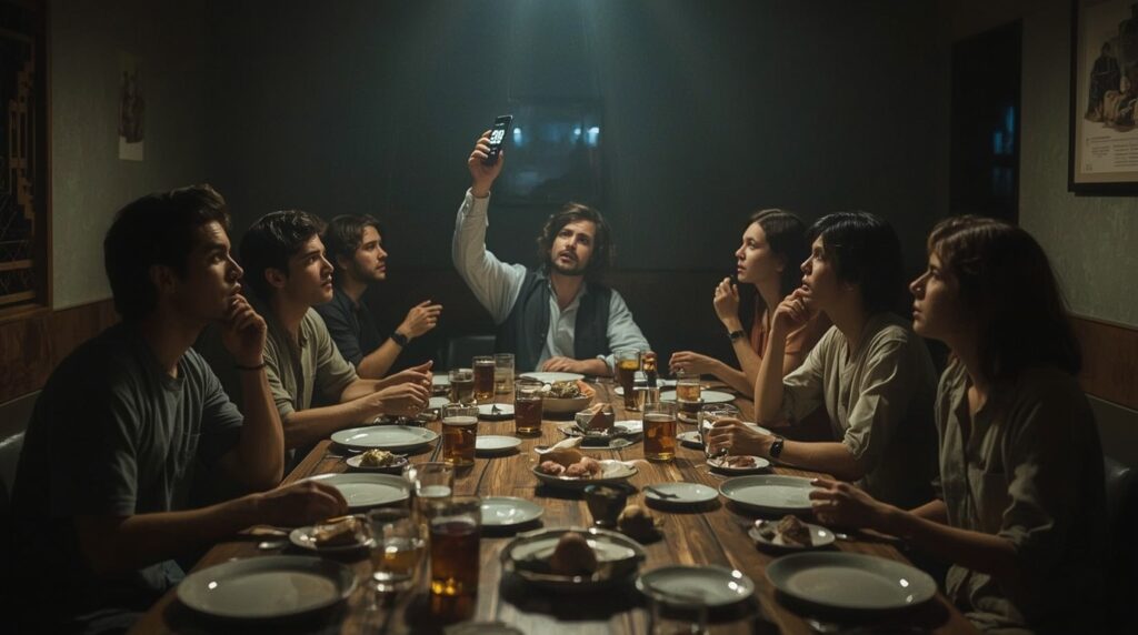 一人2873円の割り勘を提案する男