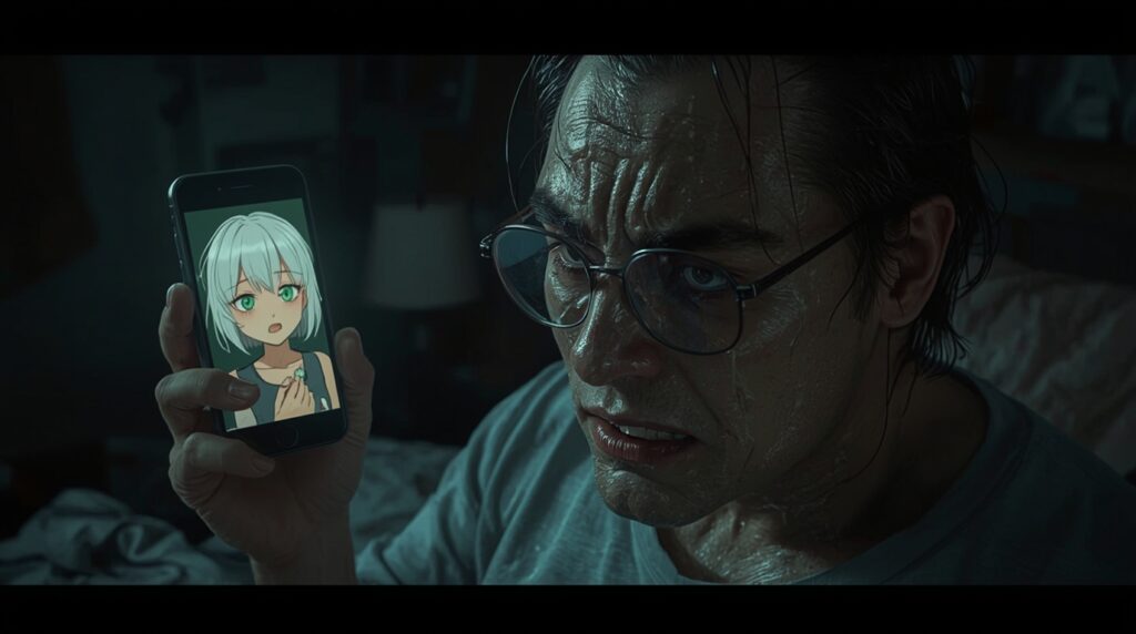 ドロドロした感情に包まれる人物