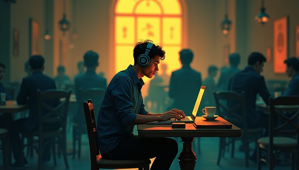 ドヤリング中の男性