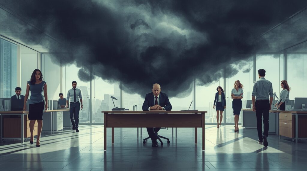 機嫌の悪い人が天気を決める様子