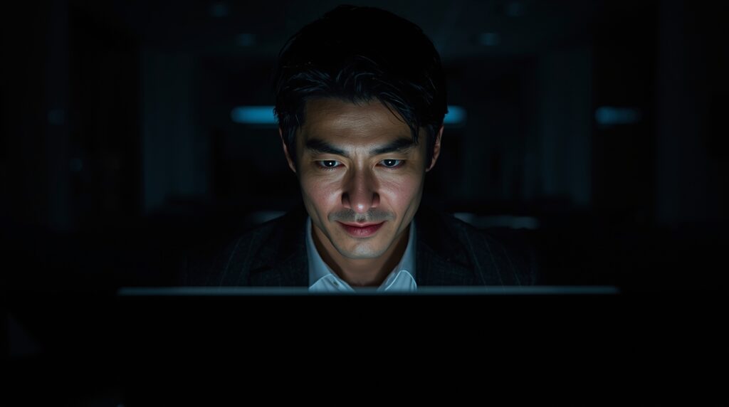 巧妙な仕掛けを施す男性