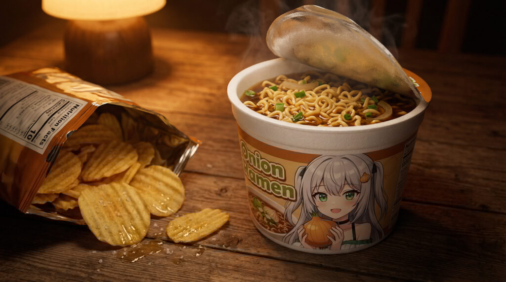 ラーメンとポテチ