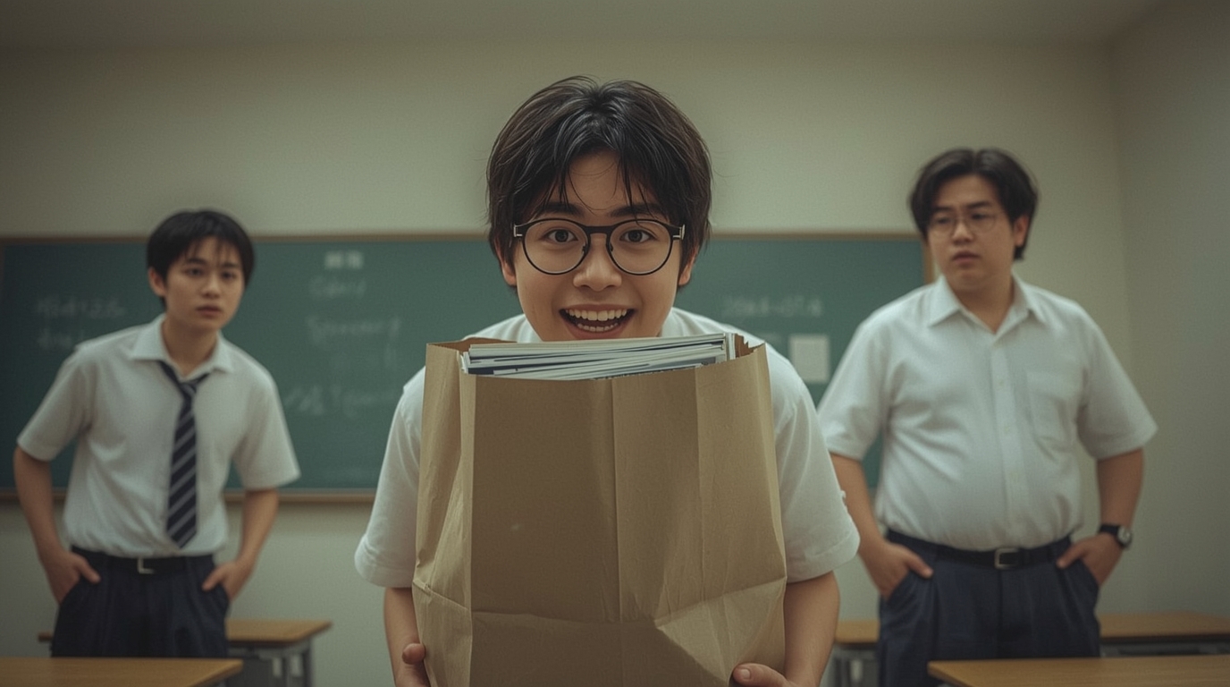全巻一気貸しする男子学生