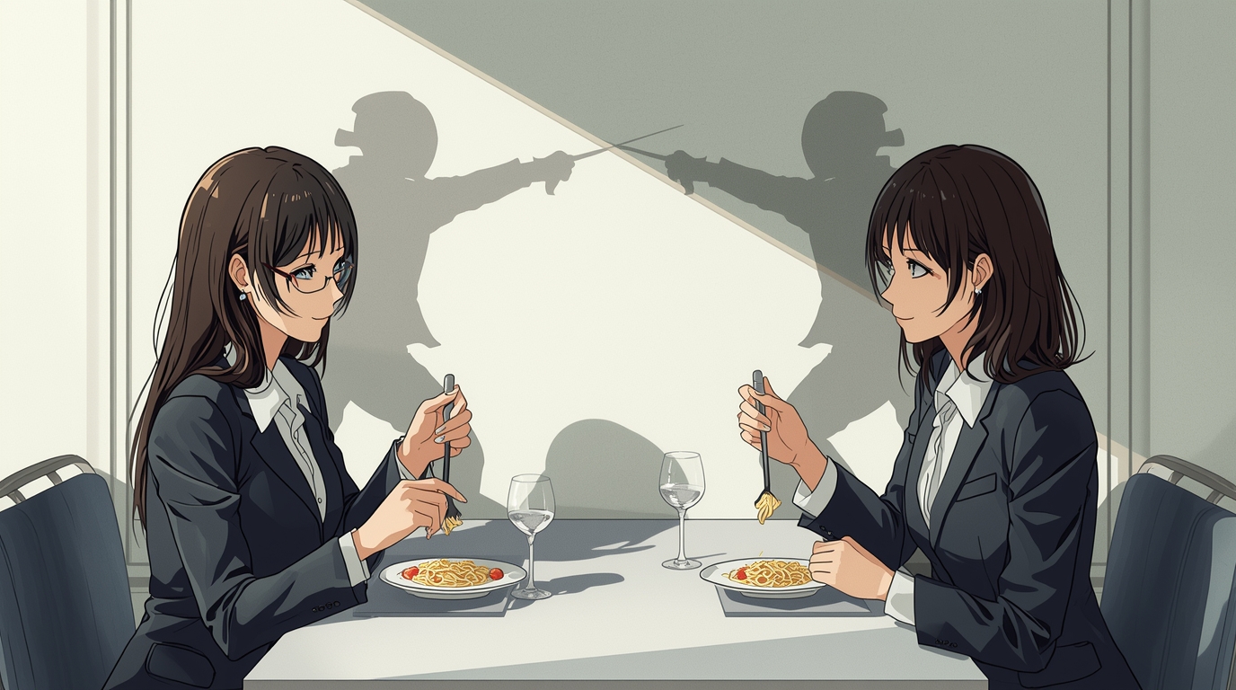 ランチタイムの女性同士
