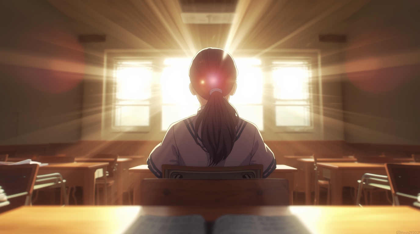 前の席の女子生徒