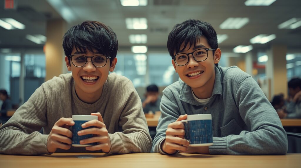 寝てない大学生2人組