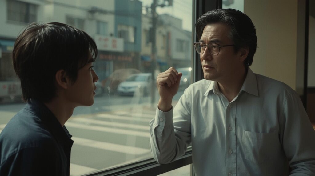 若者に夢を尋ねるネットワークビジネスおじさん