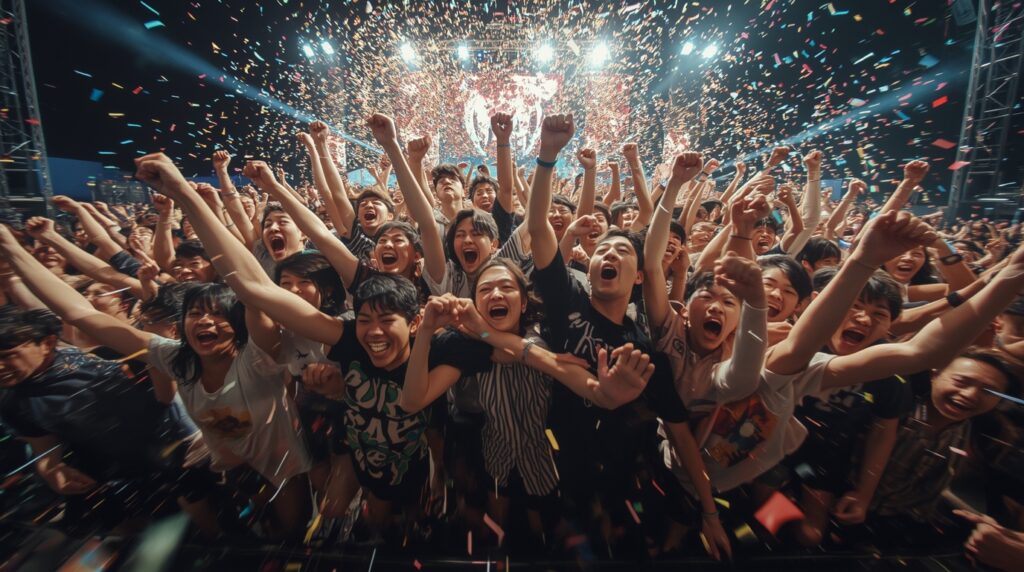 観客の前方での積極的な参加