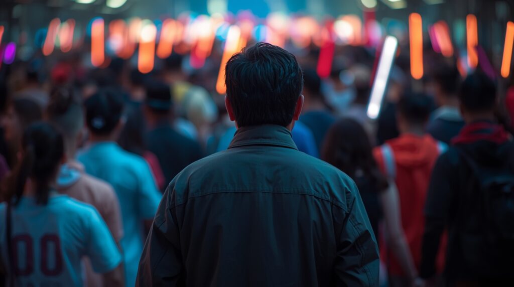 グッズを持たない腕組み勢