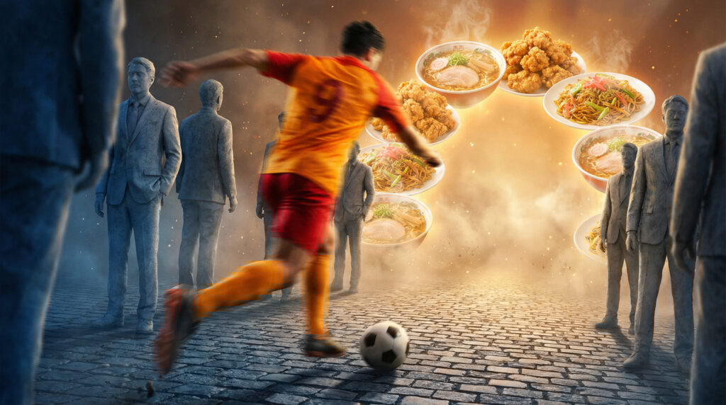 ディフェンスラインをいともたやすくドリブルで抜き去る人物