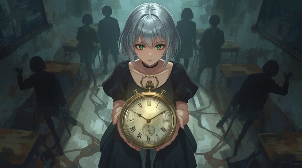 ストップウォッチを持った教師