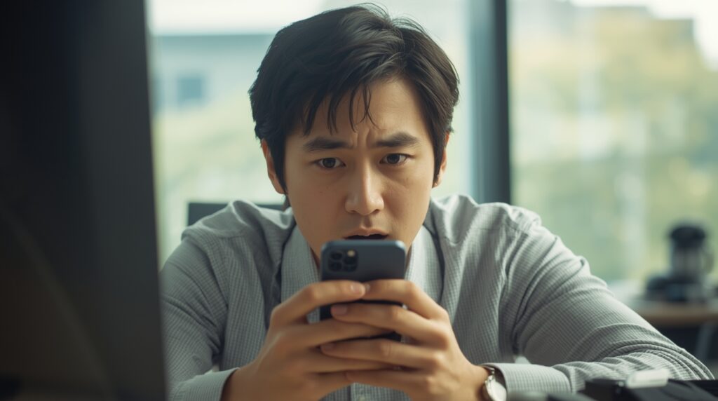 値引き不可商品で値引き交渉される男性