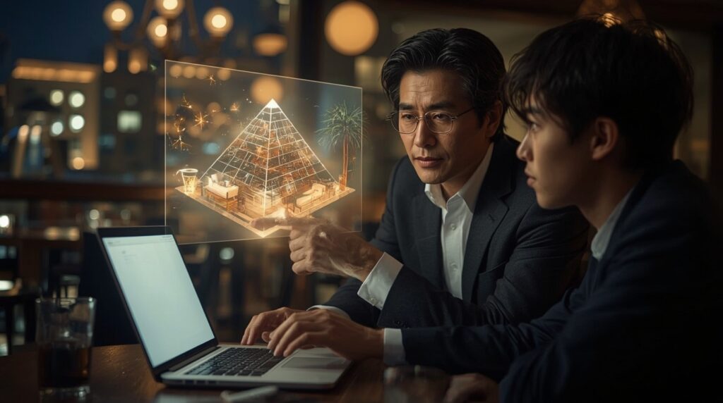 権利収入の仕組みを解説するネットワークビジネスおじさん