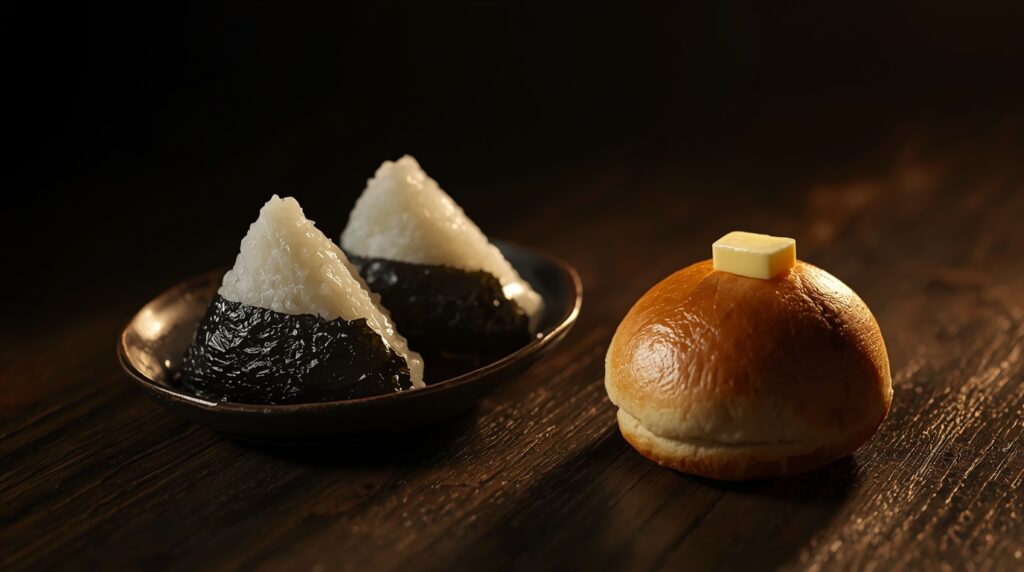 おにぎりとパン