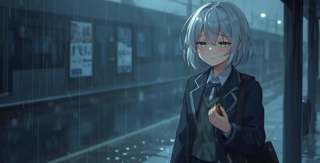 一人で帰宅する女子学生