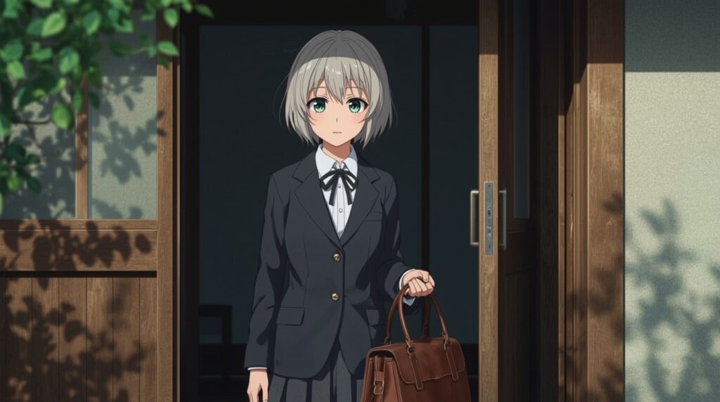 家から出てくる新玉さん