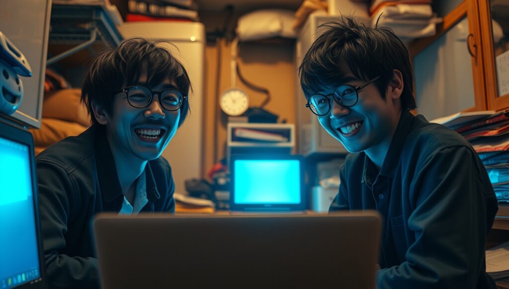 昨日1秒も勉強してない学生2名