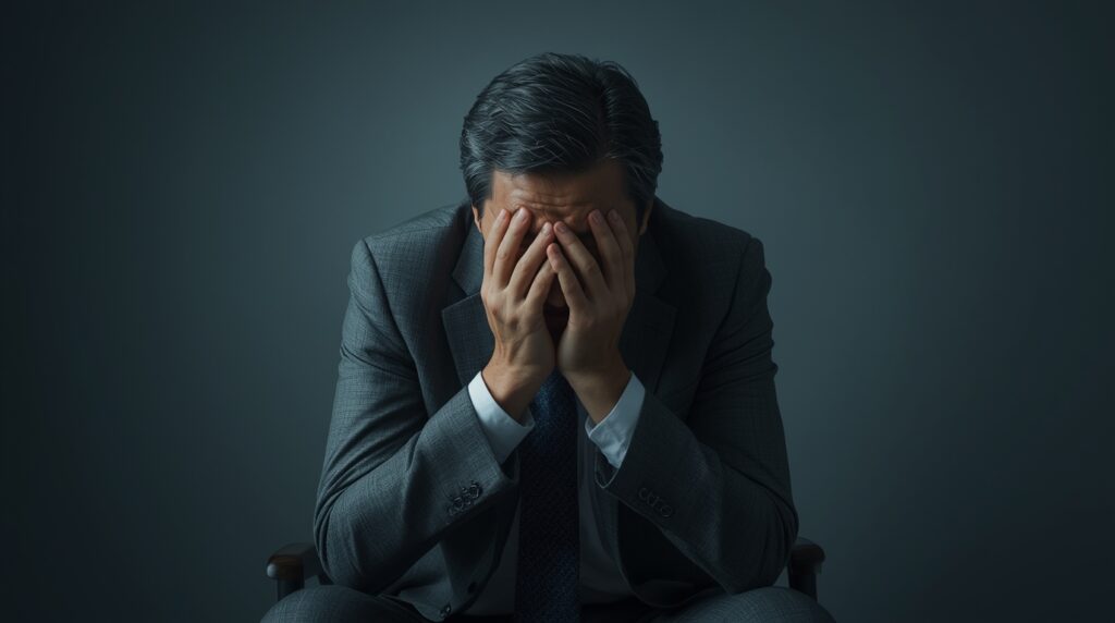 アンガーマネジメントを学んでも結局キレてしまい自己嫌悪に陥る男性