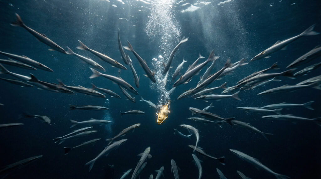 挙動が変わるコバンザメたち