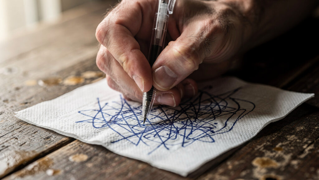 文字の書き方が少しだけ汚かったその瞬間