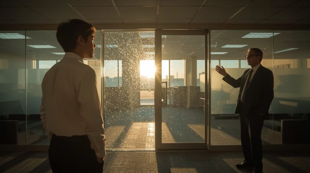 退勤した部下を待ち構える上司