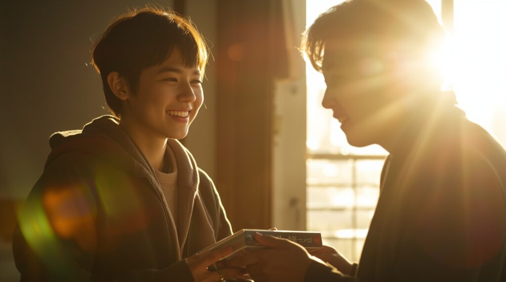 貸し借りする友人同士