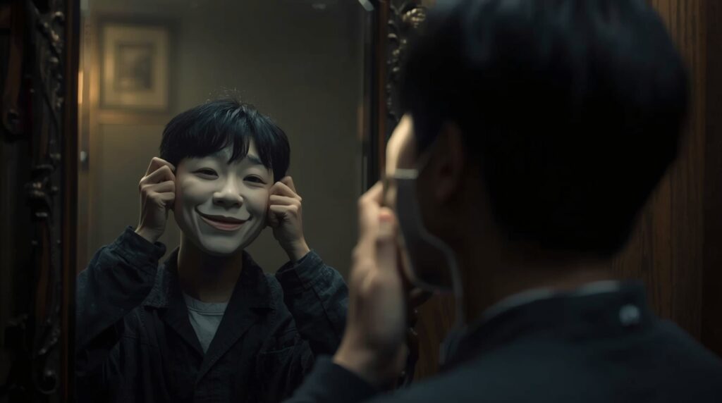 仮面をつけた人物