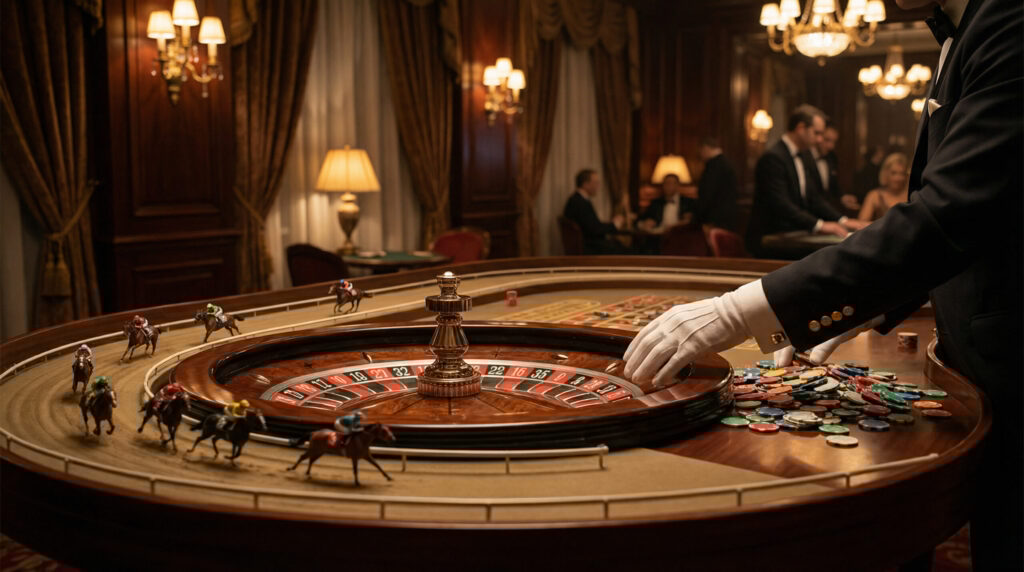 チップを回収するディーラー