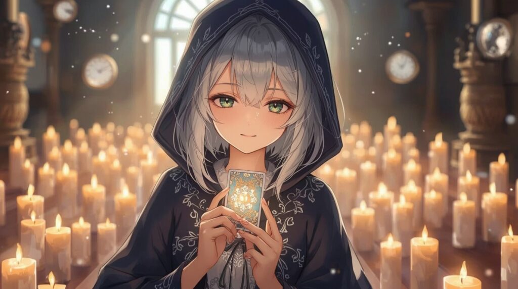 タロットカードを持つ占い師