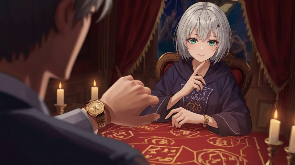 睡眠不足を指摘する占い師