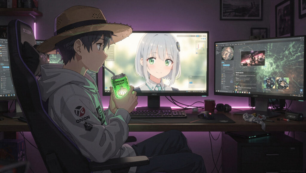 エナドリを飲む