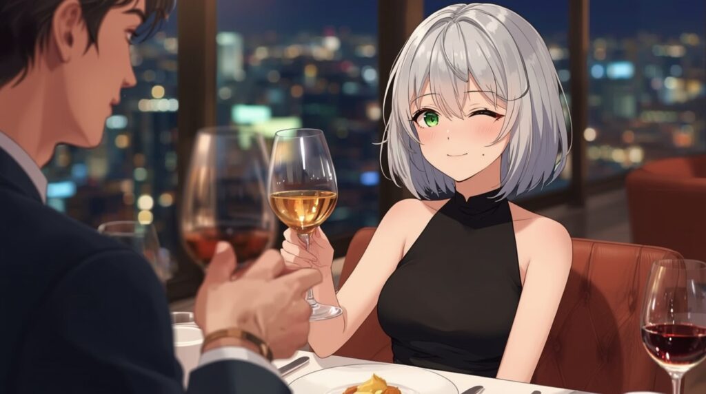 二人の記念日のディナー