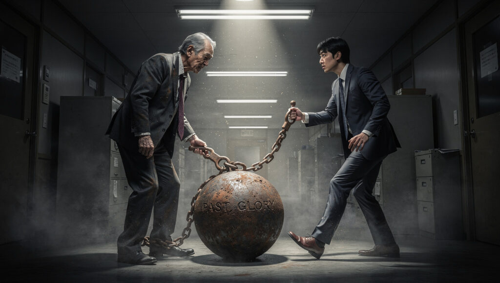 錆びついた鉄球を引きずっている課長