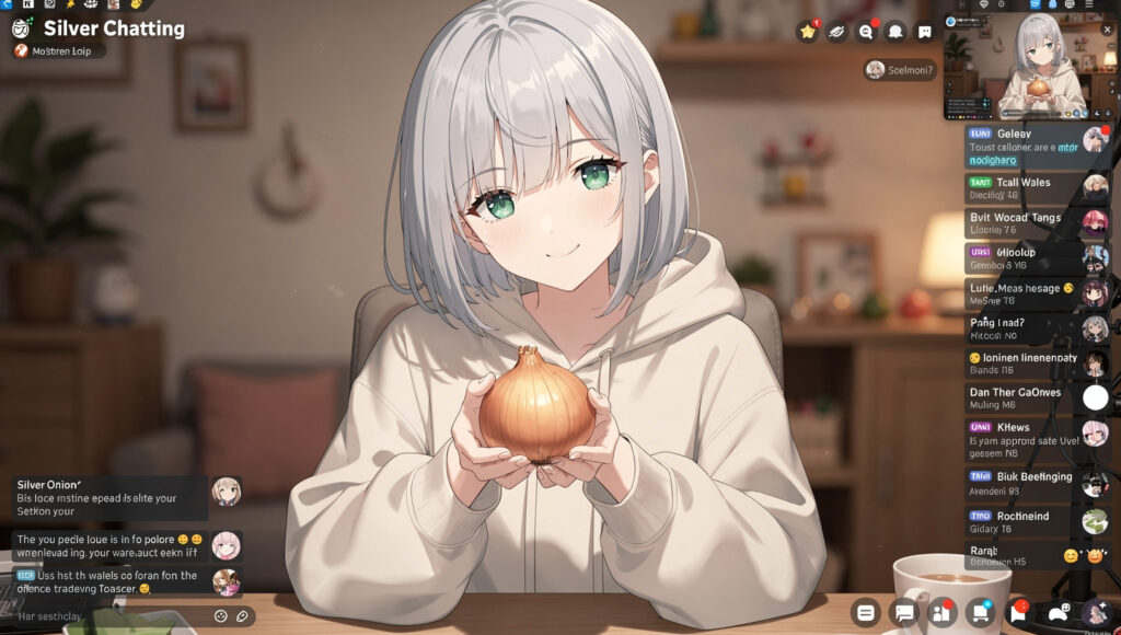 プライベートな雑談をしている配信者