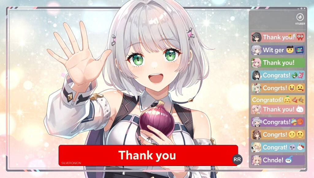 スパチャのお礼をするVTuber