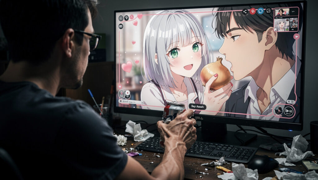 嫉妬の炎に燃える男性