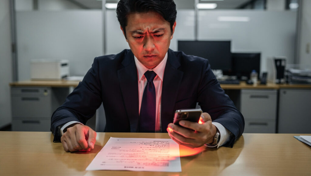 眉を顰める採用担当