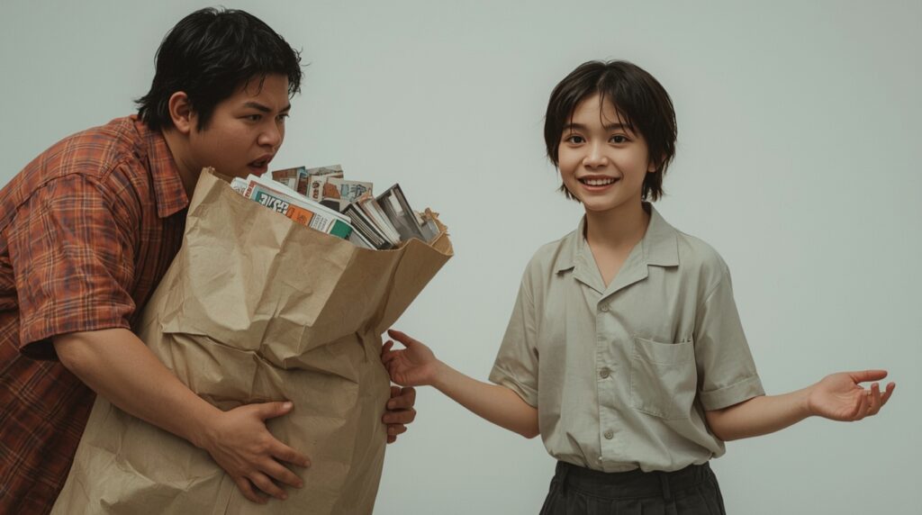 物理的に重い紙袋